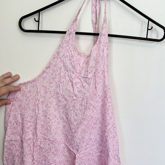 NWT Abound Pink Daisy Floral Halter Tie Neck Sleeveless Summer Dress - M - Picture 5 of 8